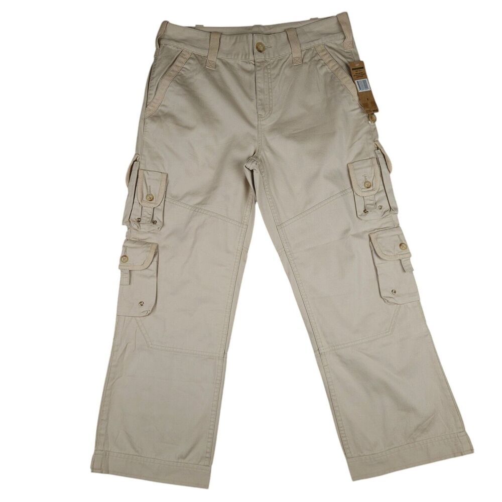 Vintage Lauren Jeans Co. Women's Cargo Utility 26" Cropped Pants Khaki Size 8